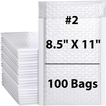 Poly Bubble Mailers 8.5" X 11" 100 mailers
